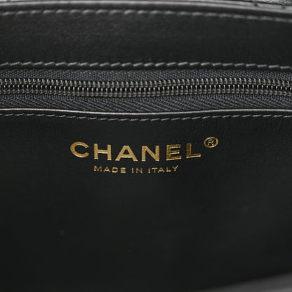 Chanel Shiny Aged Calfskin Quilted Nano Kelly Shopper Black 6 of 10
