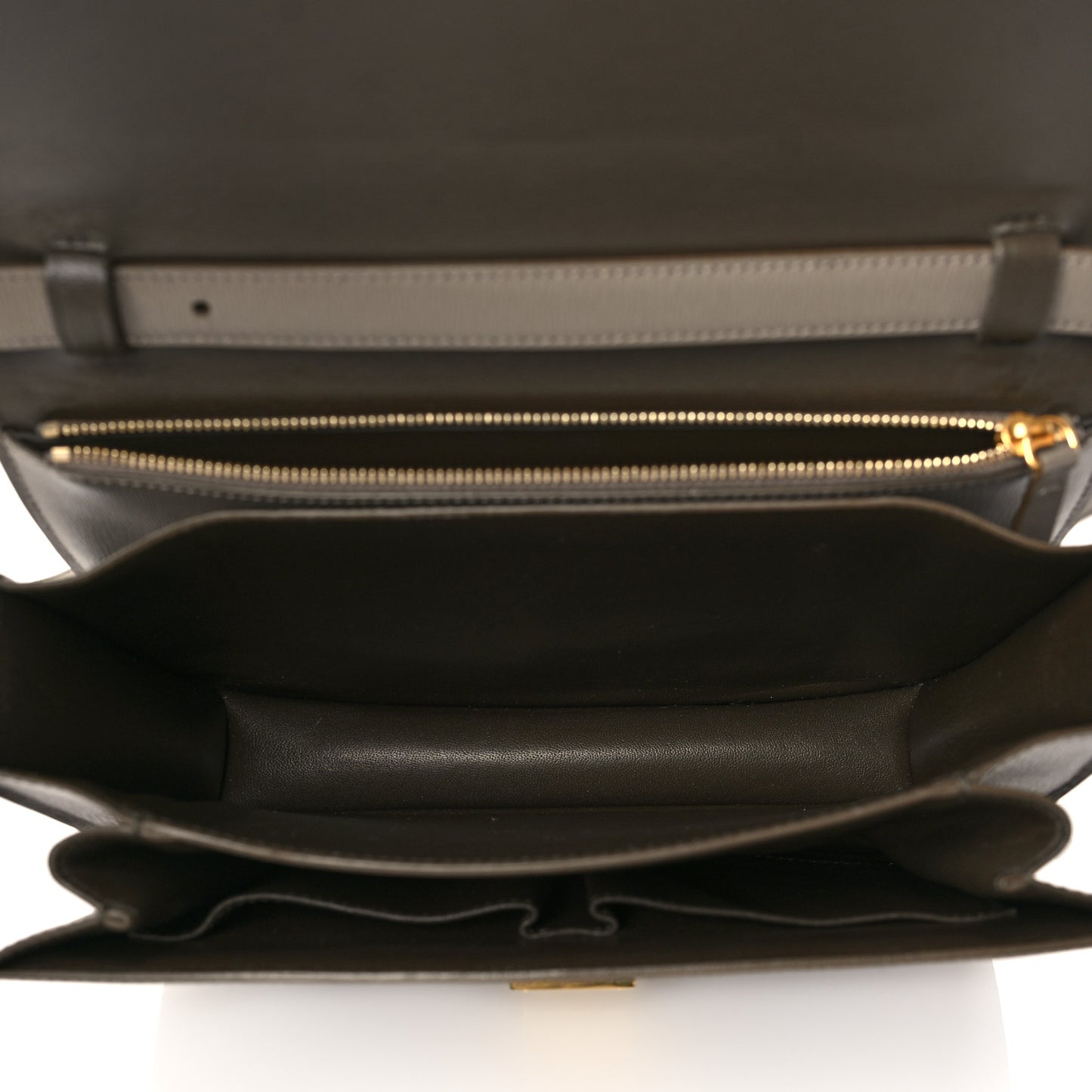 Liege Calfskin Medium Classic Box Flap Bag Souris