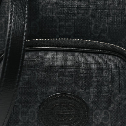 Gucci GG Supreme Monogram Azalea Calfskin Mini Retro Interlocking G Bag Black 8 of 10