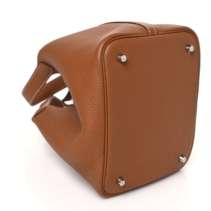 Hermes Taurillon Clemence Picotin Lock 22 MM Gold 8 of 11