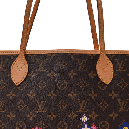 Louis Vuitton LV X TM Monogram Flowers Neverfull MM 7 of 10