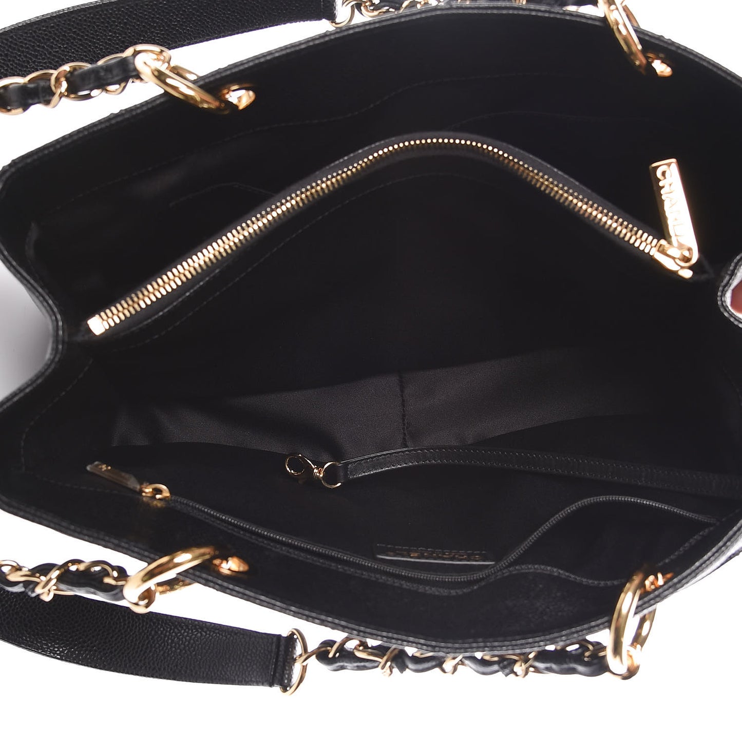 Caviar Quilted Grand Shopping Tote GST Black