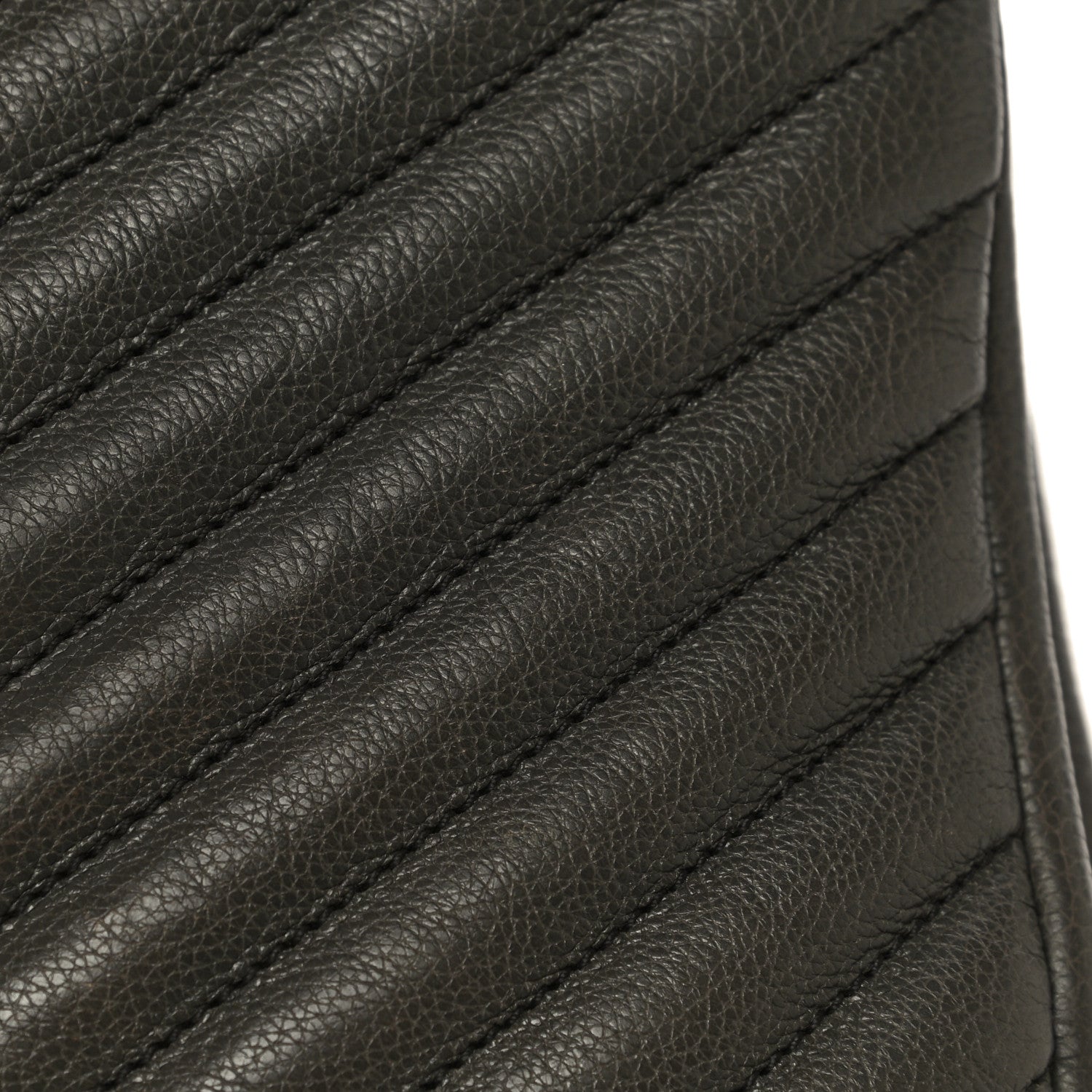 Saint Laurent Sheepskin Matelasse Chevron Monogram Medium College Bag Asphalt 11 of 12