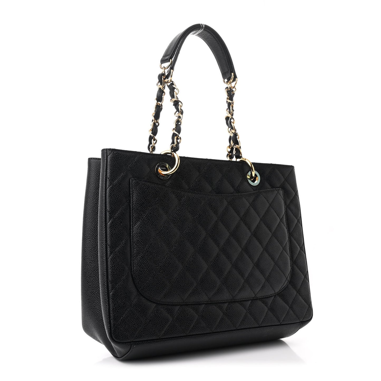 Caviar Quilted Grand Shopping Tote GST Black
