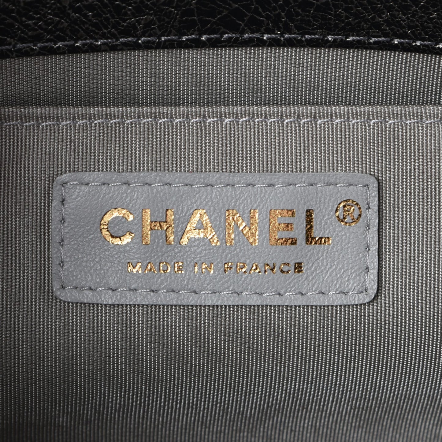 Cracked Metallic Calfskin Quilted Medium Boy Flap Silver