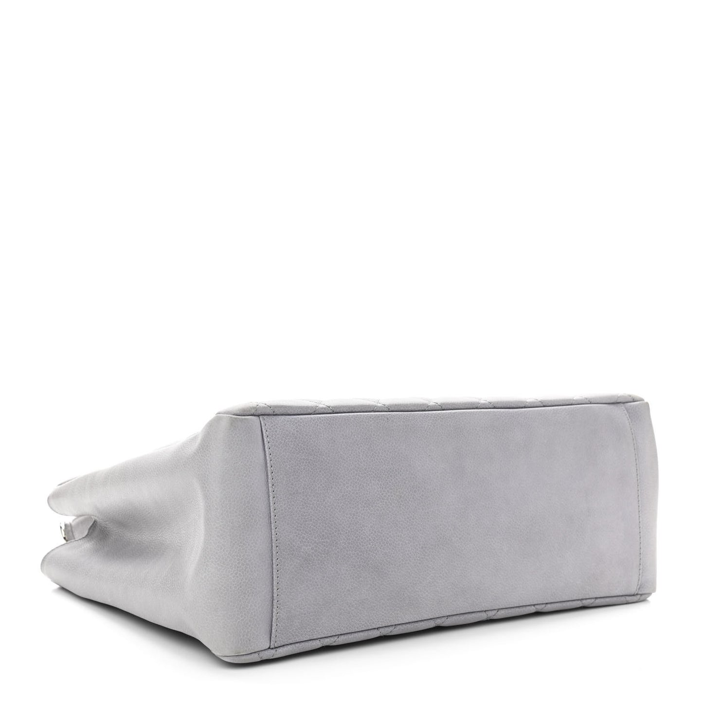 Caviar Quilted Grand Shopping Tote GST Light Grey
