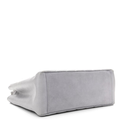 Chanel Caviar Quilted Grand Shopping Tote GST Light Grey 4 of 12
