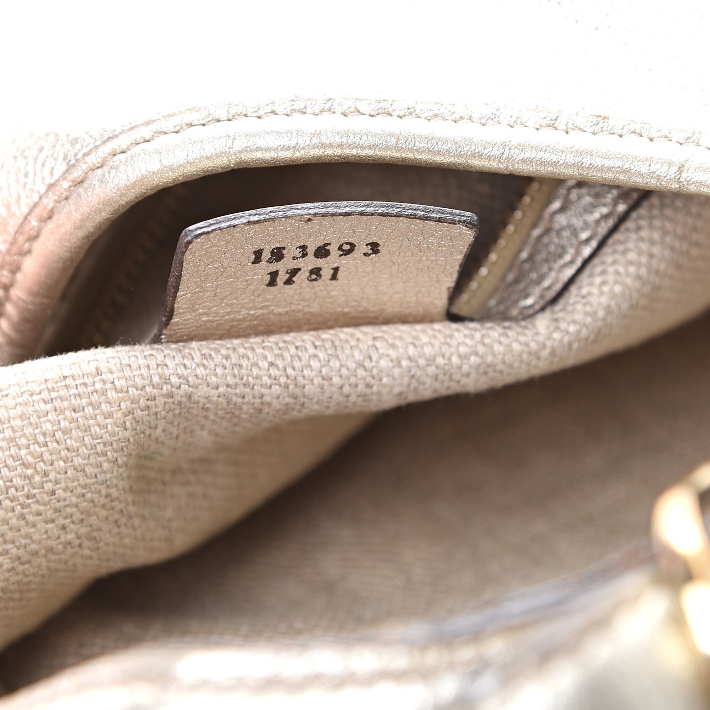 Metallic Calfskin Web Large Jackie O Bouvier Hobo Gold
