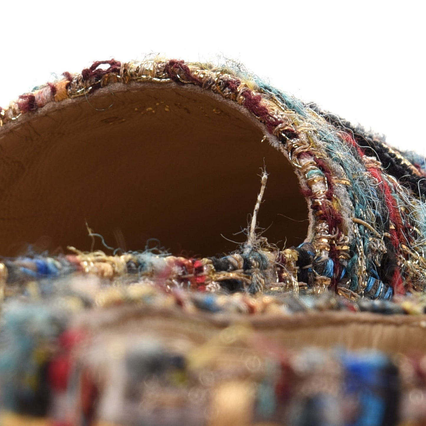 Tweed Grosgrain CC Espadrilles 37 Multicolor