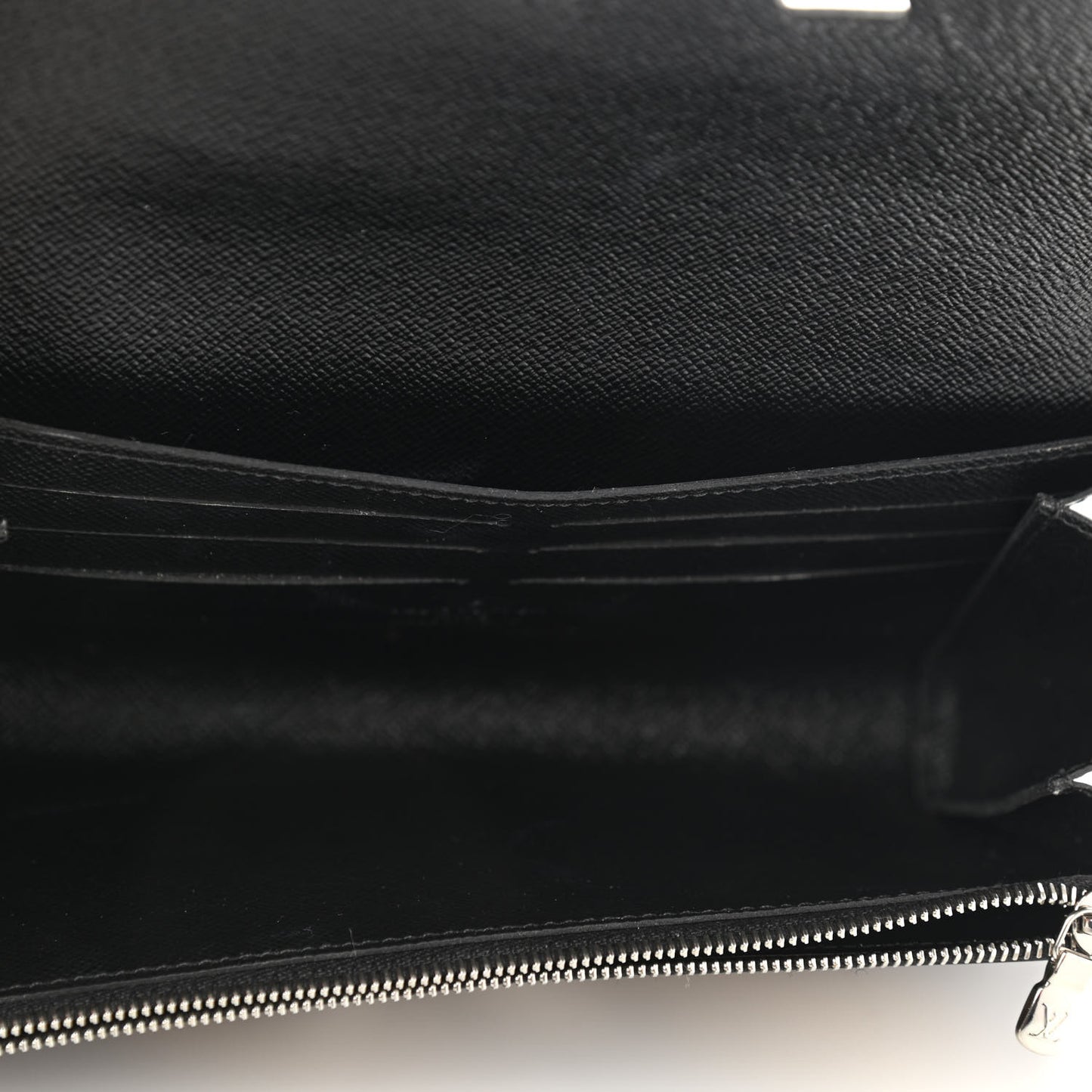 Epi Chain Flower Print Twist Chain Wallet Black