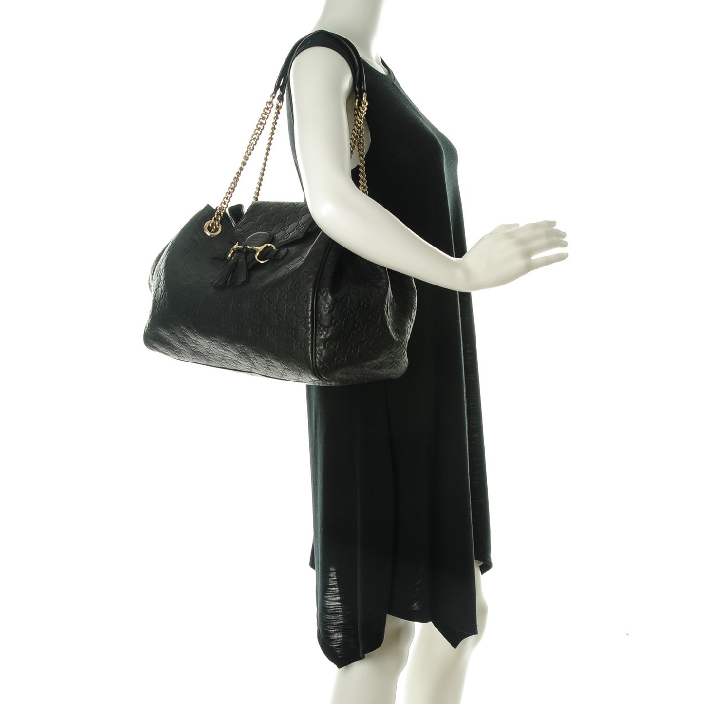 Guccissima Medium Emily Shoulder Bag Black