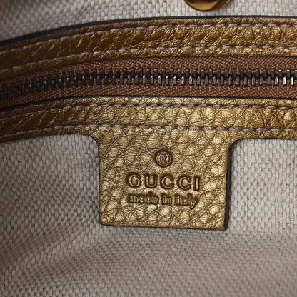 Gucci Metallic Pebbled Calfskin Medium Soho Chain Shoulder Bag Gold Ombre 5 of 13