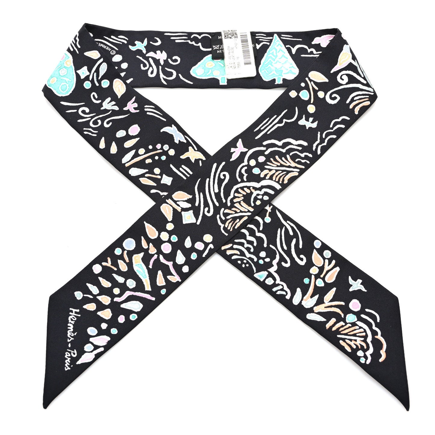 Silk Isola Di Primavera Twilly Black Vert Rose