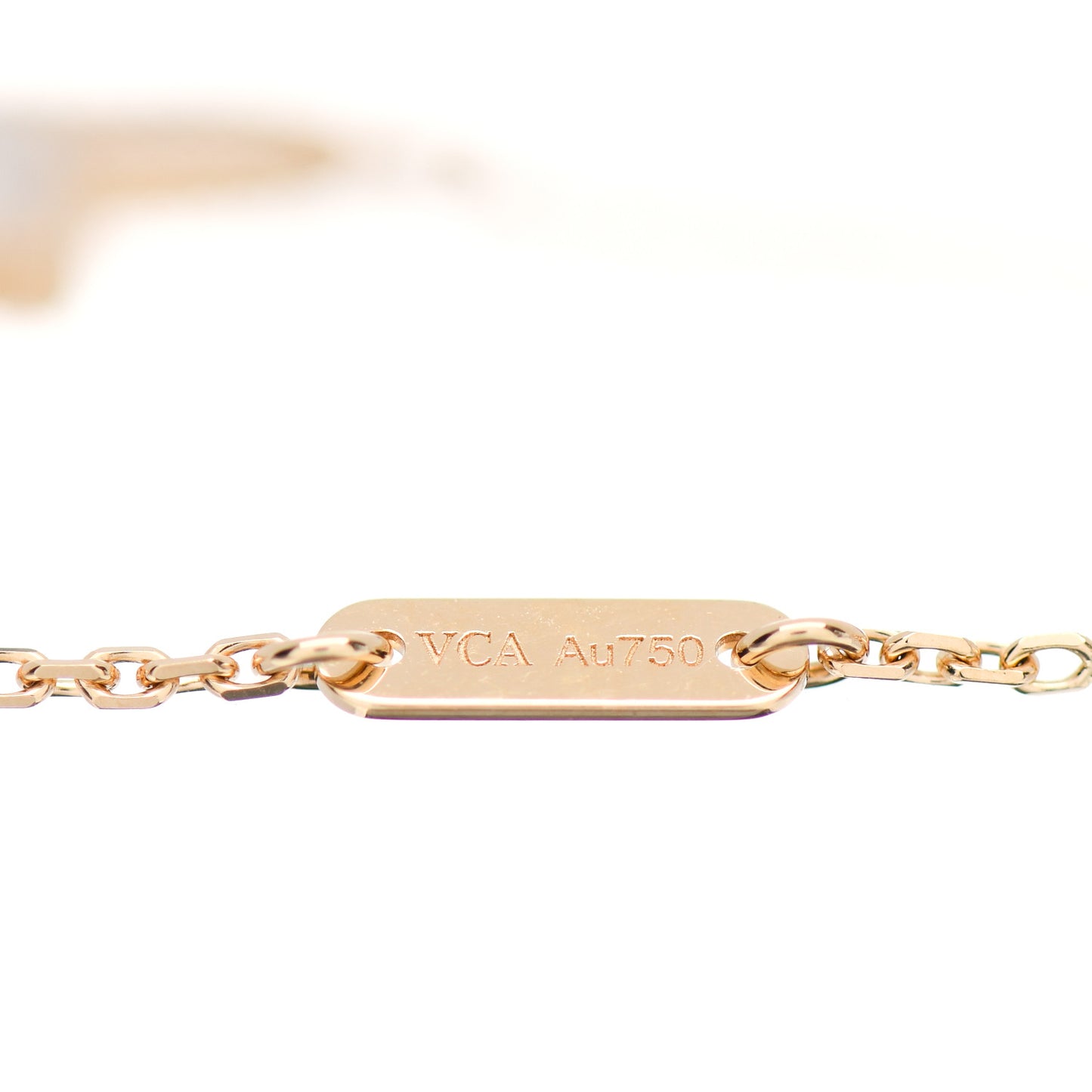 18K Yellow Gold Mother of Pearl Sweet Alhambra Butterfly Bracelet
