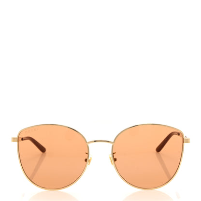 Gucci Metal Cat Eye GG0807SA Sunglasses Brown 2 of 8
