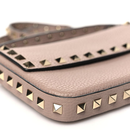 Valentino Garavani Grainy Calfskin Rockstud Crossbody Pouch Poudre 8 of 10