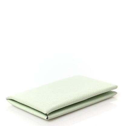 Hermes Chevre Mysore Verso Calvi Card Case Vert Fizz Bleu Zephyr 4 of 6