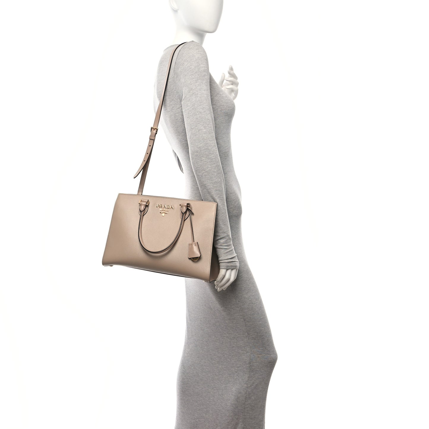 Saffiano Soft Calfskin Tote Cammeo