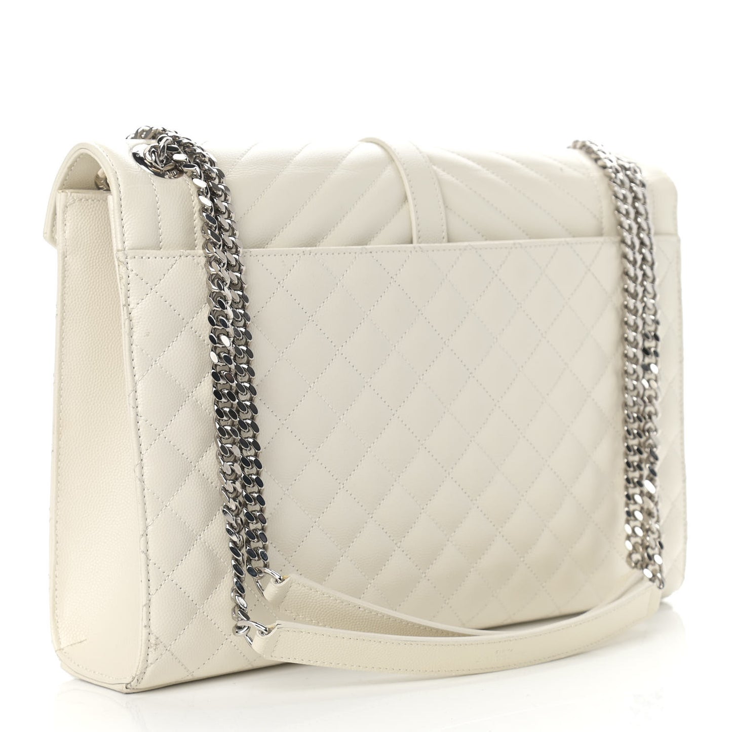 Grain De Poudre Large Tri-Quilt Monogram Satchel Porcellana