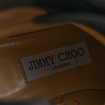 Jimmy Choo Shiny Calfskin Cayo Combat Boots 36.5 Black 8 of 11