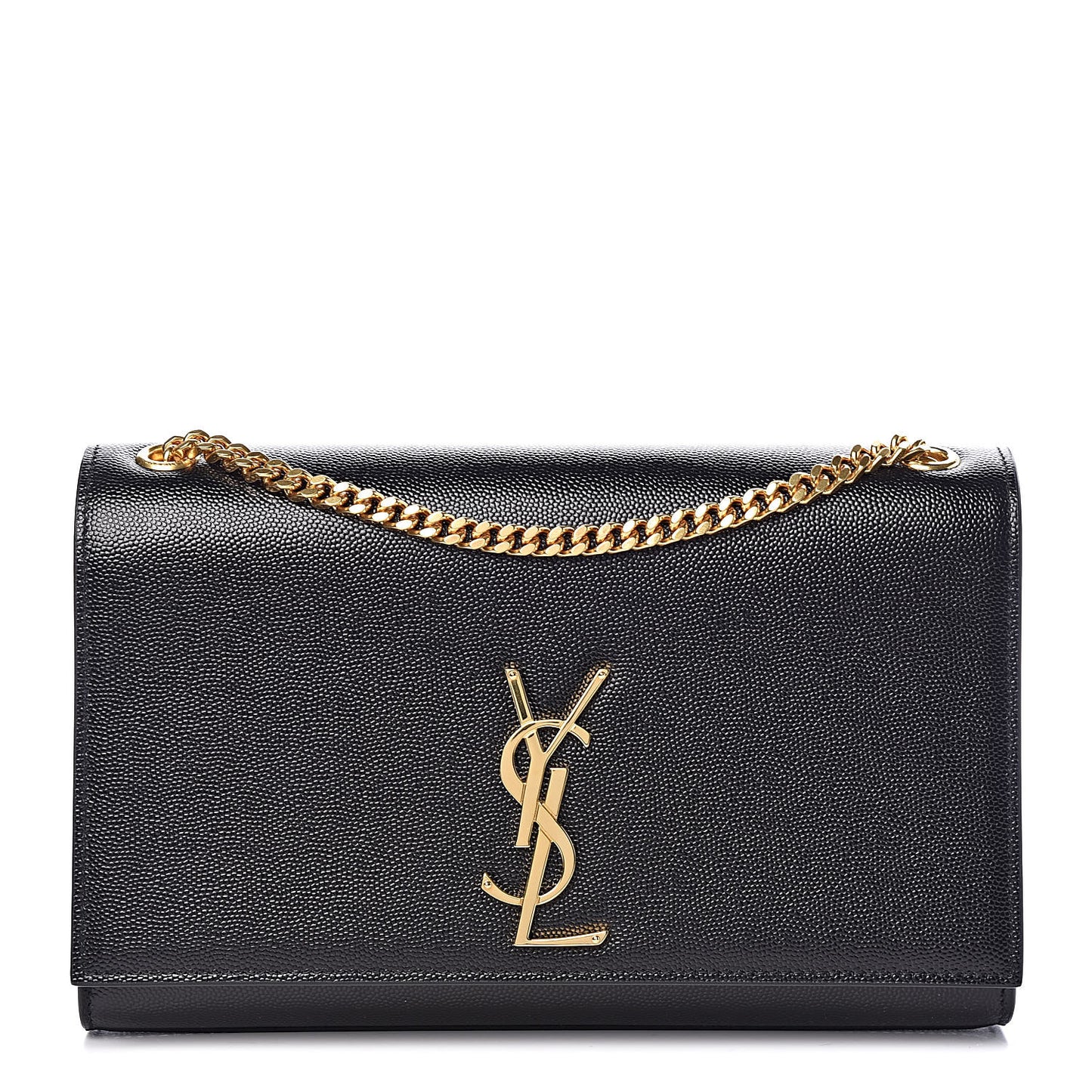 Grain De Poudre Medium Classic Monogram Kate Satchel Black