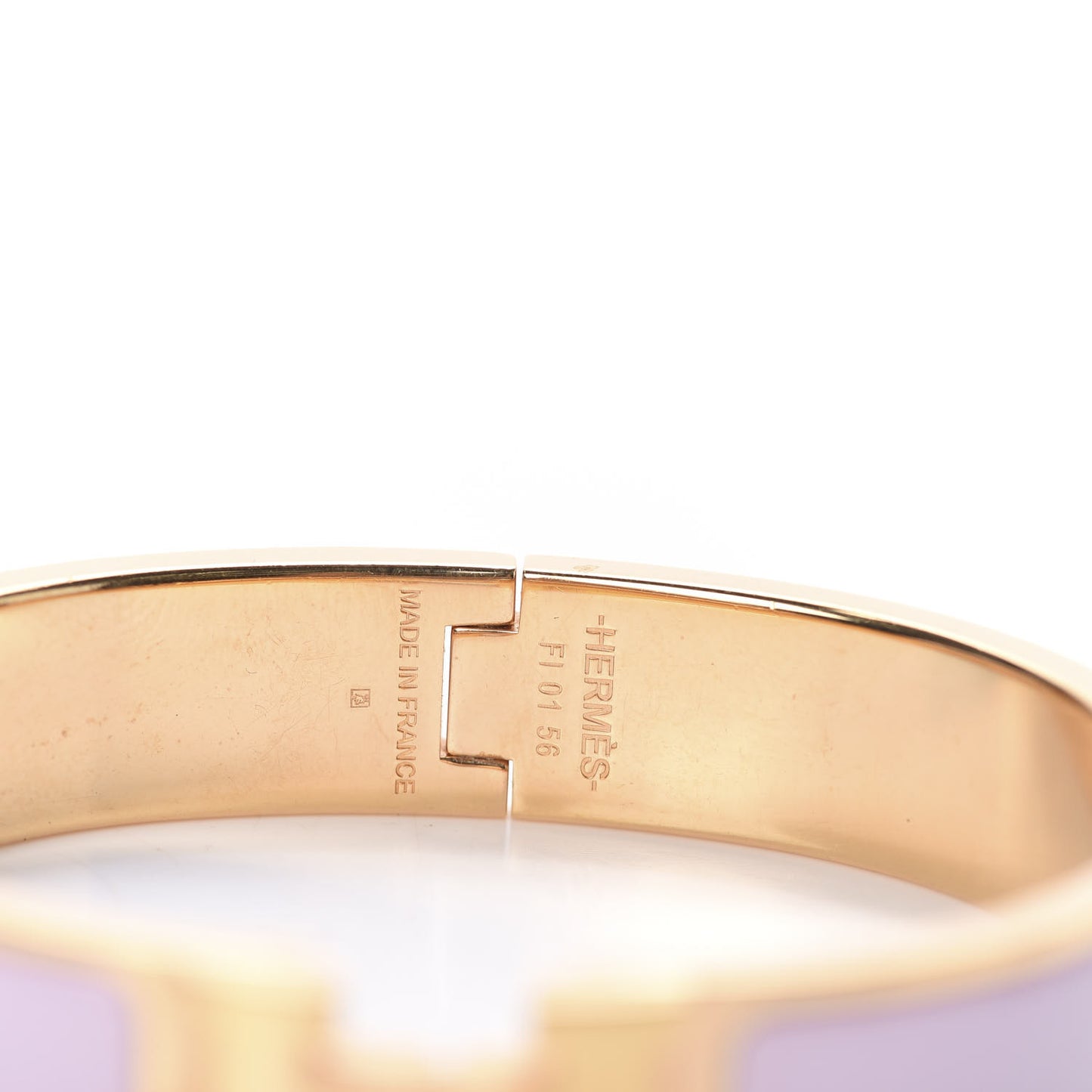 Enamel Narrow Clic Clac H Bracelet PM Rose Dragee