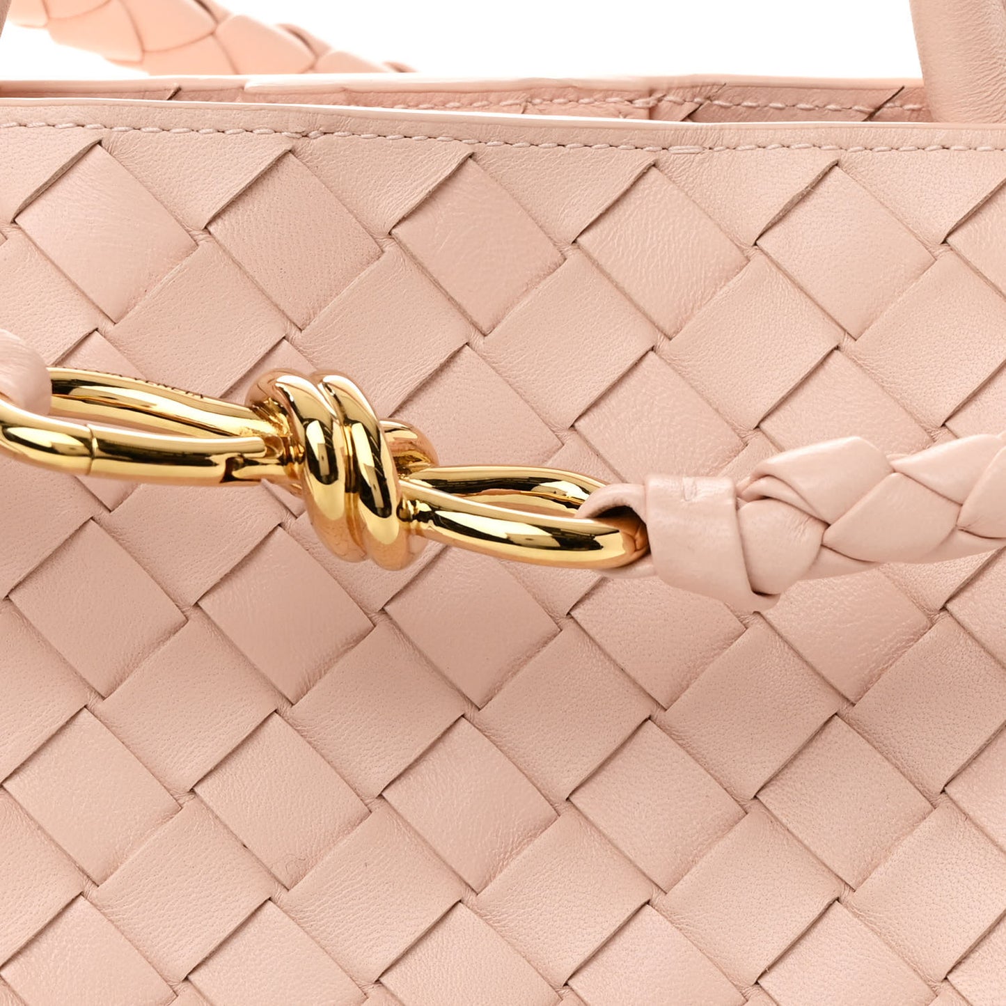 Nappa Intrecciato Medium Andiamo Shoulder Bag Cameo