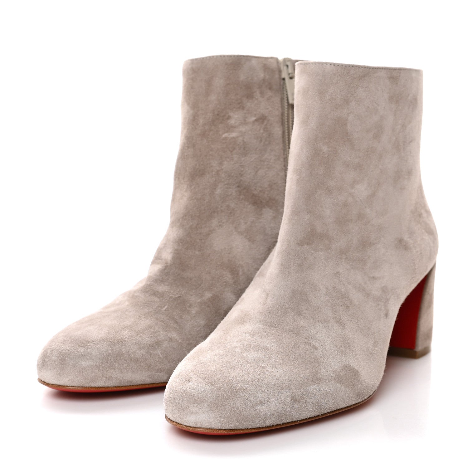 Christian Louboutin Veau Velours Turela 55 Ankle Boots 38.5 Fume 3 of 8