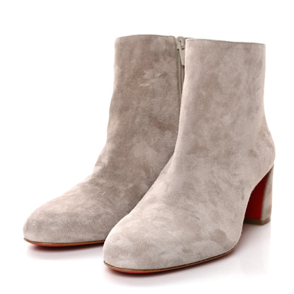 Christian Louboutin Veau Velours Turela 55 Ankle Boots 38.5 Fume 3 of 8