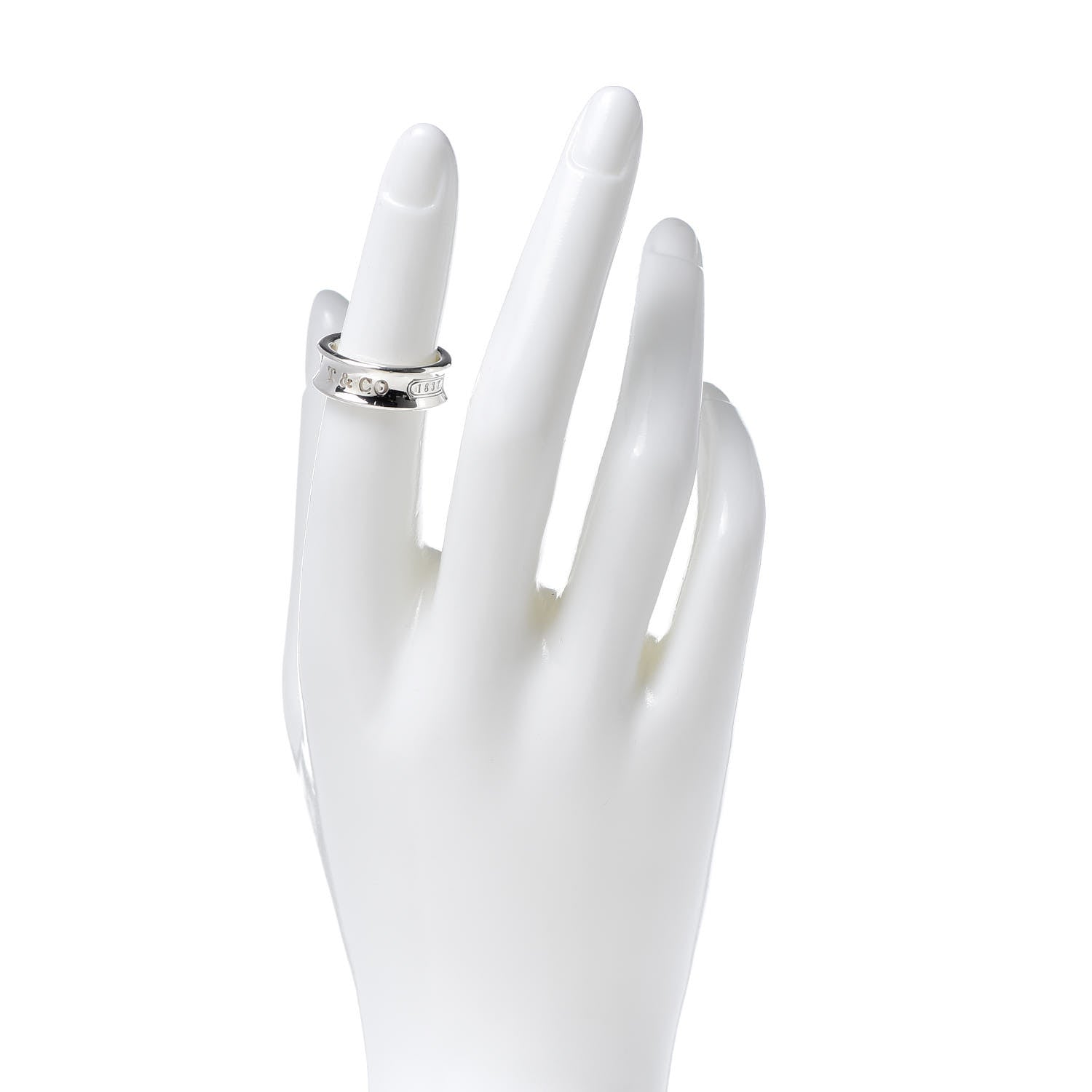 Tiffany Sterling Silver 1837 Band Ring 50 5.25 2 of 6