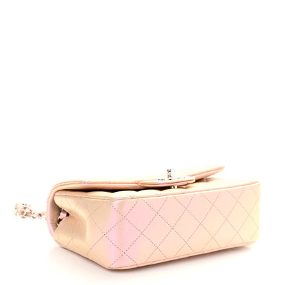 Chanel Iridescent Calfskin Quilted Mini Rectangular Flap Pink 4 of 10