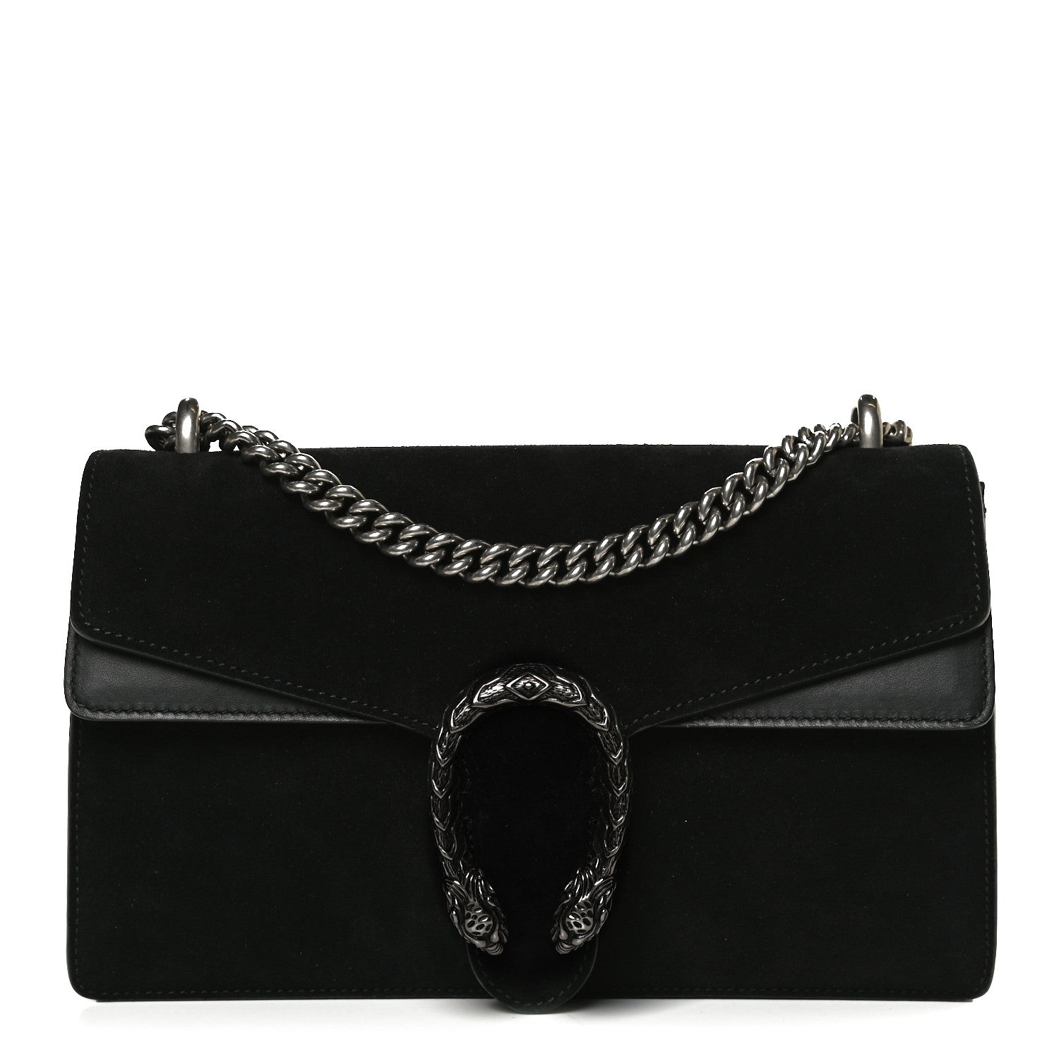 Gucci Suede Small Dionysus Shoulder Bag Black 1 of 12