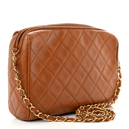 Chanel Caviar Quilted CC Camera Case Brown 3 of 17