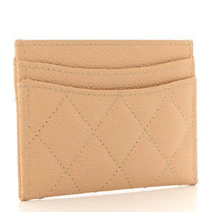 Chanel Caviar Quilted Card Holder Beige 3 of 8
