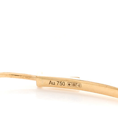 Gucci 18K Yellow Gold Diamond Large Running GG Hoop Earrings 4 of 4