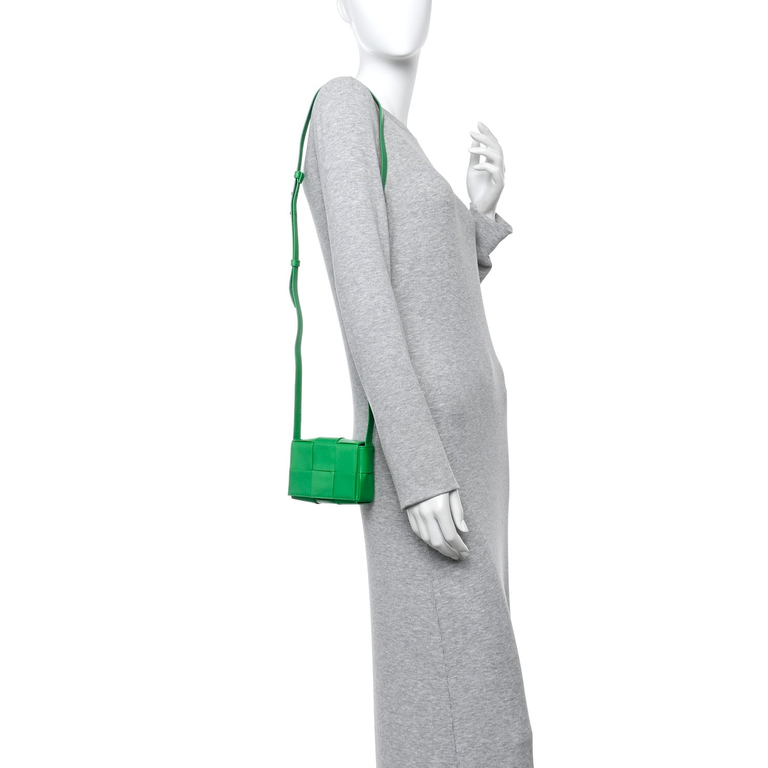 Bottega Veneta Crinkled Lambskin Maxi Intrecciato Extra Mini Cassette Crossbody Bag Parakeet 2 of 10
