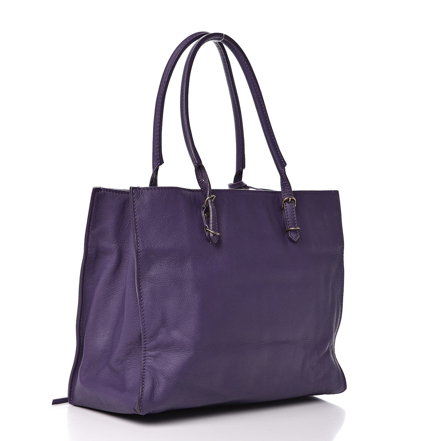 Veau Mini Papier Tote Purple