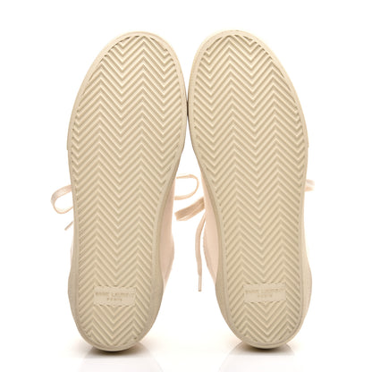 Saint Laurent Distressed Canvas Mens Elba Light Alpha Sigma Sneakers 39 White 5 of 8