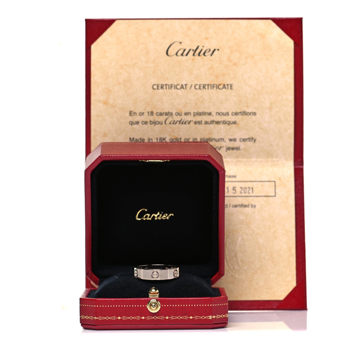 18K White Gold 5.5mm LOVE Ring 65 11