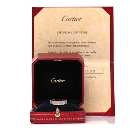 Cartier 18K White Gold 5.5mm LOVE Ring 65 11 5 of 5