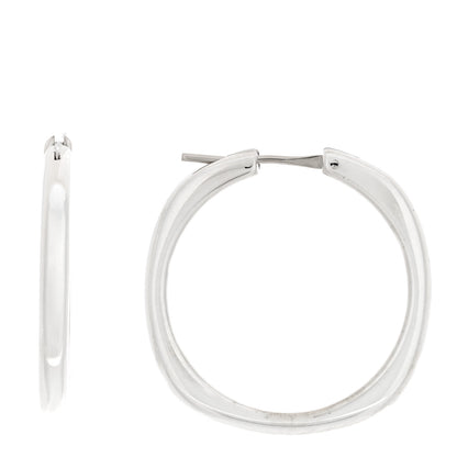Tiffany Sterling Silver Square Cushion Hoop Earrings 1 of 5