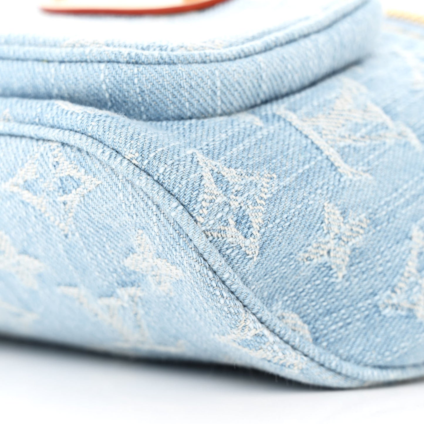 Monogram Denim Mini Bumbag Sky Blue