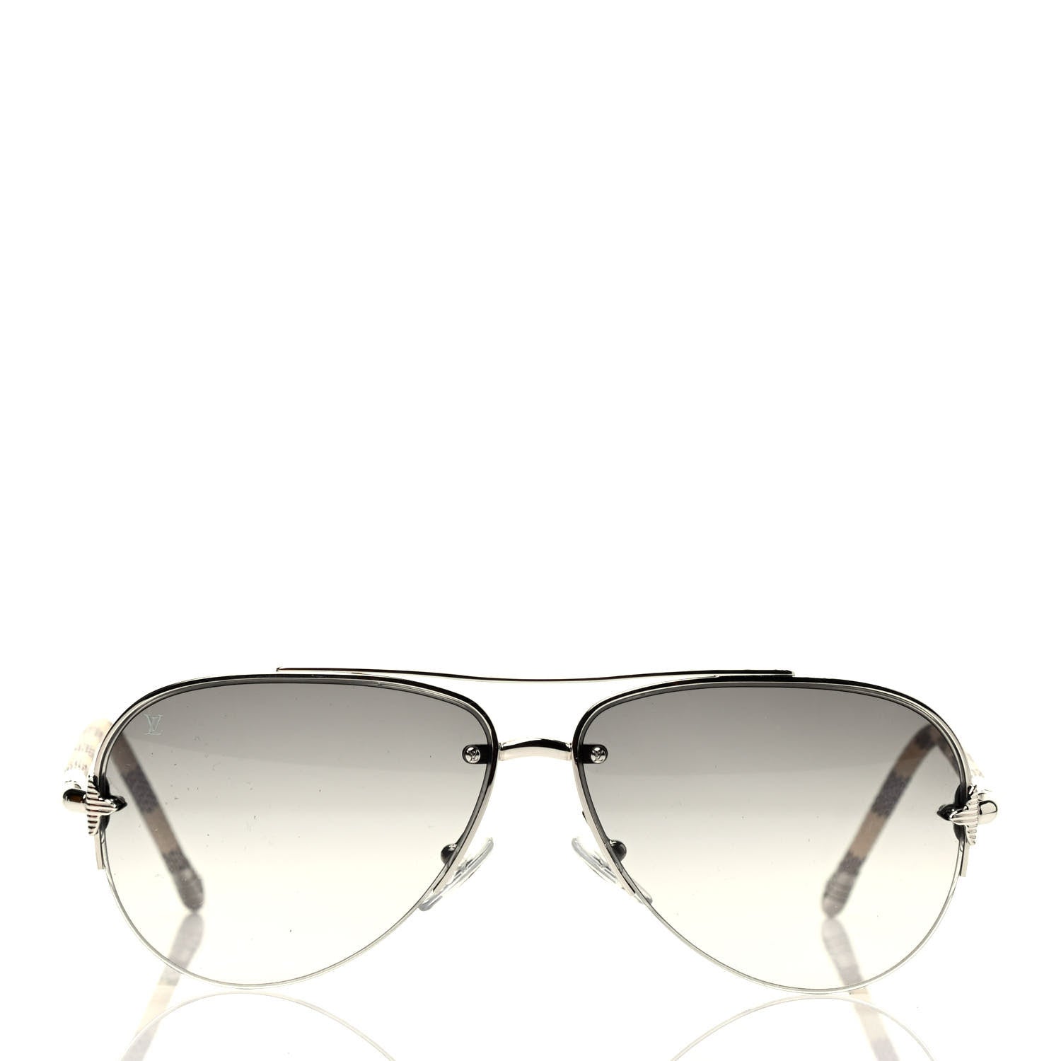 Louis Vuitton Damier Azur Petite Viola Pilote Aviator Sunglasses Z0570U 2 of 6