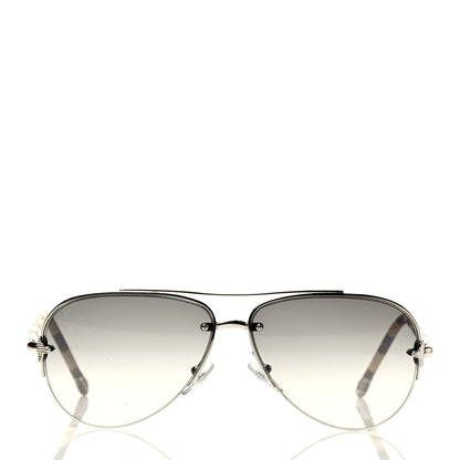 Louis Vuitton Damier Azur Petite Viola Pilote Aviator Sunglasses Z0570U 2 of 6