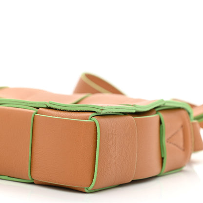 Bottega Veneta Buffalo Maxi Intrecciato Cassette Bicolor Crossbody Bag Caramel Pistachio 10 of 10
