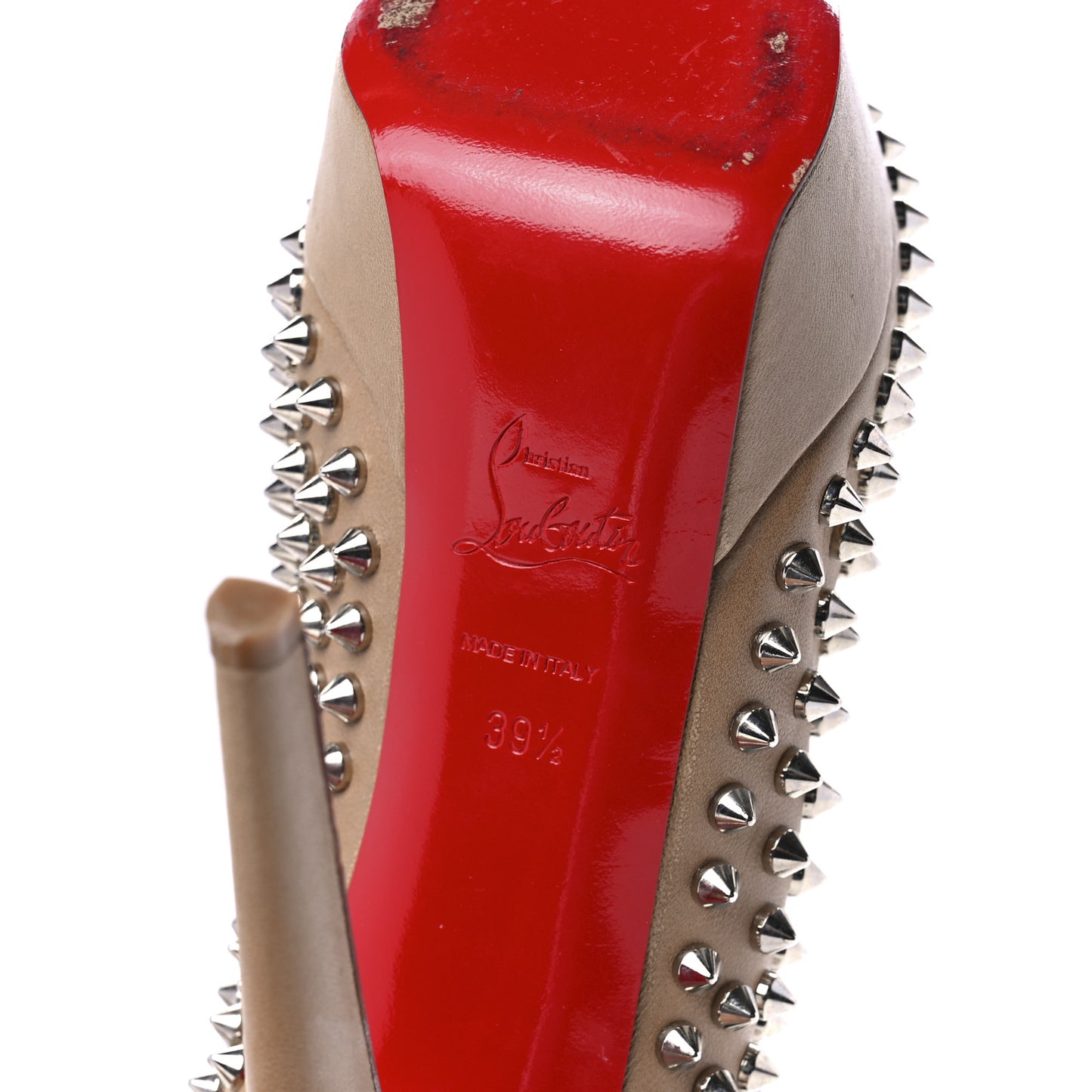 Nappa Bianca Spikes 140 Pumps 39.5 Nude Silver