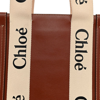 Chloe Calfskin Medium Woody Ribbon Tote Sepia Brown 8 of 12