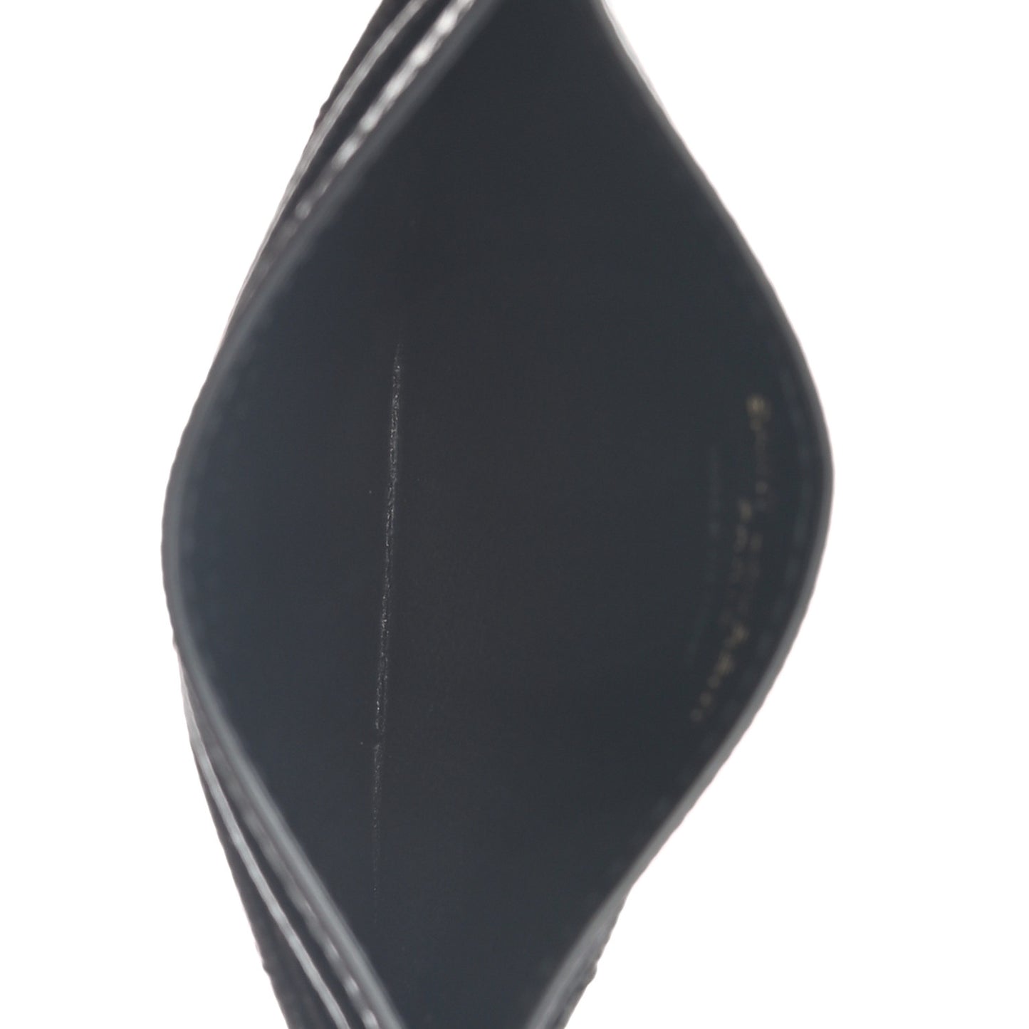 Grain De Poudre Matelasse Chevron Monogram Credit Card Case Black