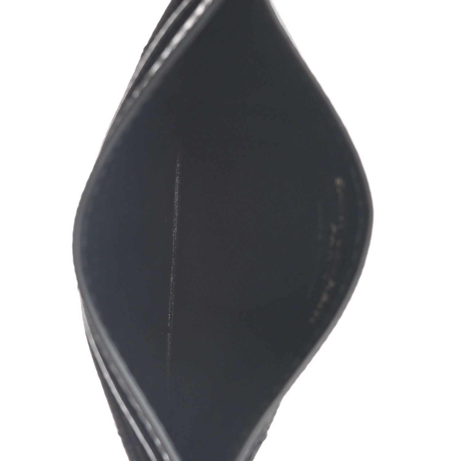 Saint Laurent Grain De Poudre Matelasse Chevron Monogram Credit Card Case Black 5 of 8
