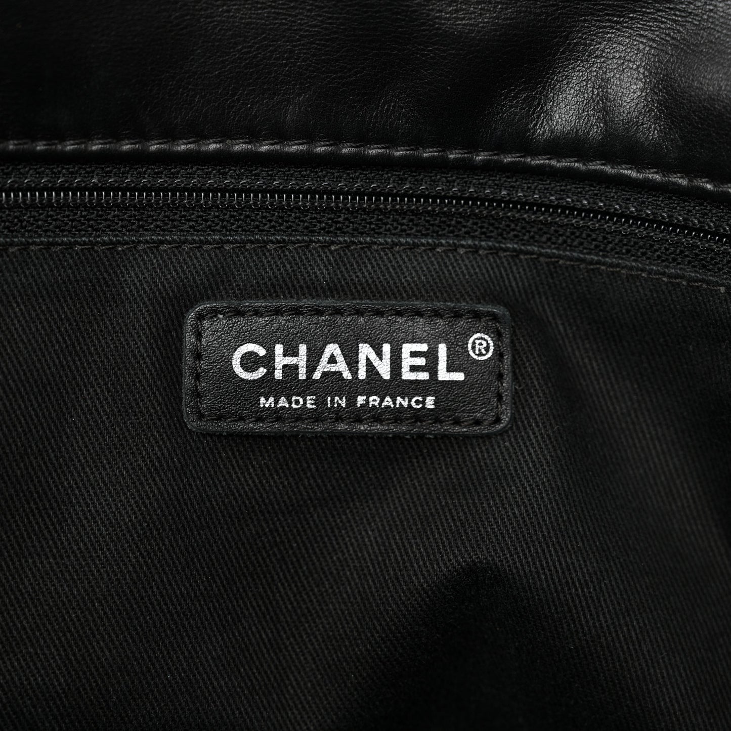 Calfskin Stitched Large Expandable Flap Bag Black